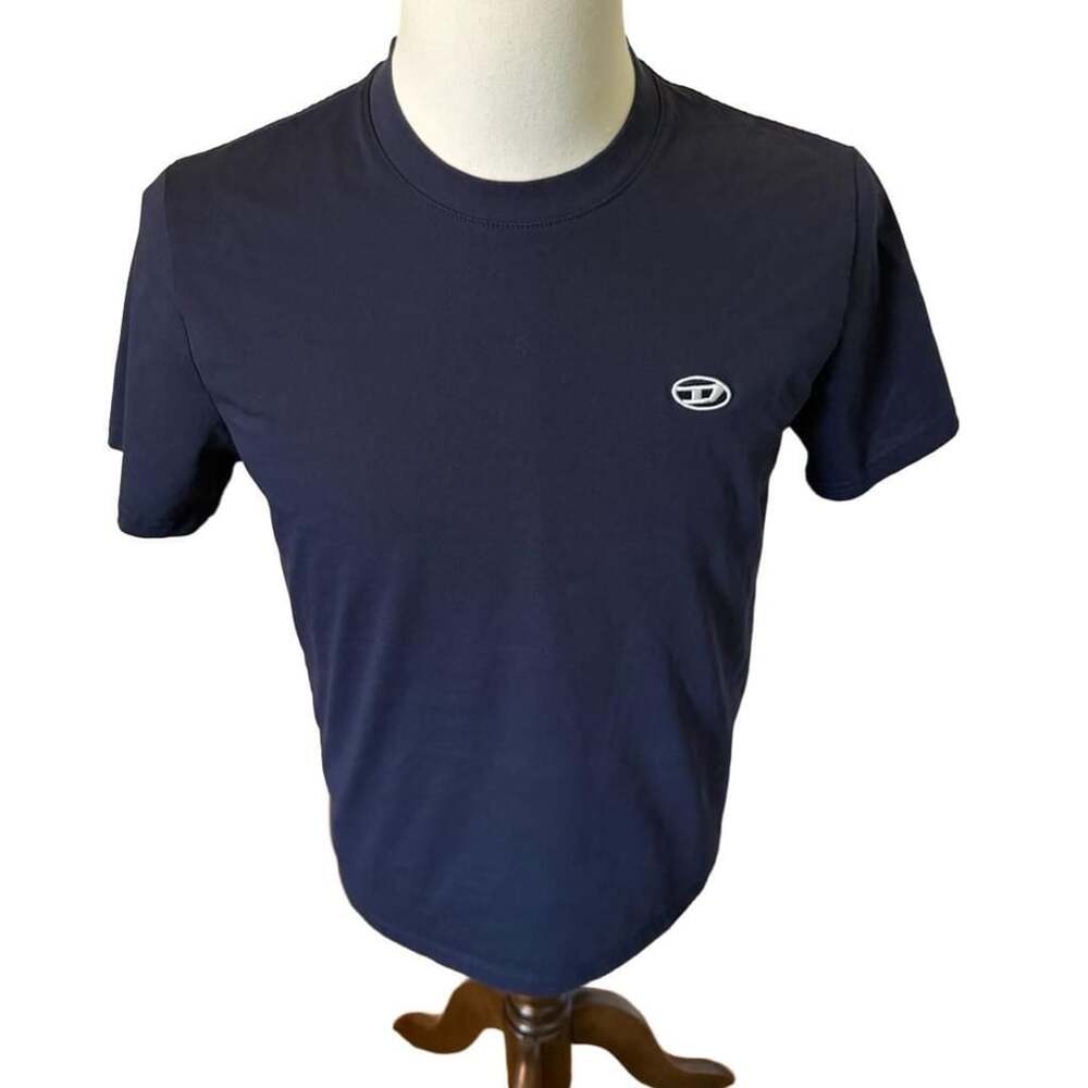 Diesel Essential Crew Neck T-Shirt Navy Blue Men's Size M